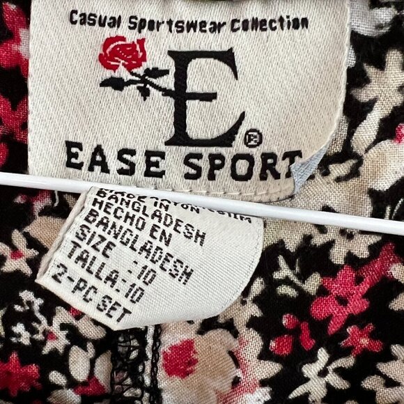 Vintage Ditsy Floral Sleeveless Casual Shift‎ Tank dress by Ease Sport Size 10 - Picture 3 of 7